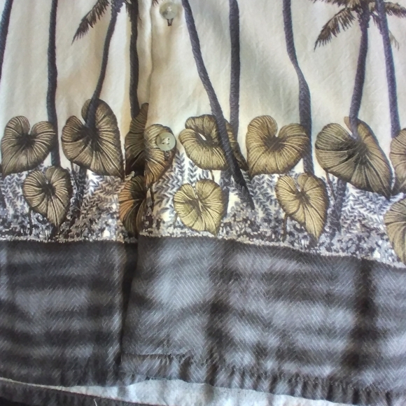 Croft & Barrow Tropical Palm Tree Button-Up Shirt Mens Size L Vacation Artsy - Picture 8 of 11